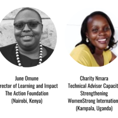 Charity Namara and June Omune,  of WomenStrong International